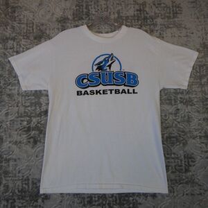 CSUSB Cal State San Bernardino Coyotes Shirt Mens Medium M White Basketball